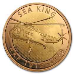 2018 Great Britain £2 Proof Gold Royal Air Force (Sea King)