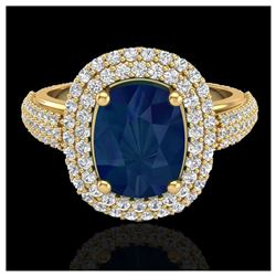 1.75 ctw SI/I Fancy Intense Yellow Diamond Ring 10K Rose Gold