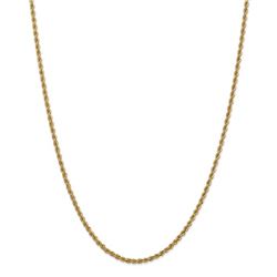 14k Yellow Gold 2.5 mm Regular Rope Chain - 28 in.