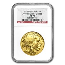 2006 1 oz Gold Buffalo MS-70 NGC (First Strikes)