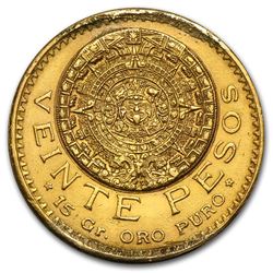 1921/11 Mexico Gold 20 Pesos (Cleaned)