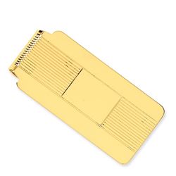 14k Solid Gold Money Clip (Mini-stripes)
