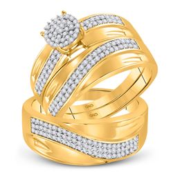 14kt White Gold Princess Diamond Bridal Wedding Engagement Ring Band Set 2.00 Cttw