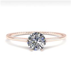 2.02 ctw Sky Blue Topaz & VS/SI Diamond Ring 14K Rose Gold