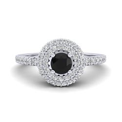 2 ctw Emerald & VS/SI Diamond Ring 10K White Gold