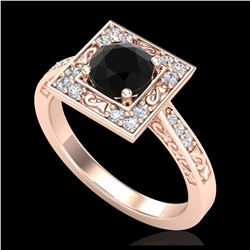 1.33 ctw H-SI/I Diamond Solitaire Halo Ring 10K Rose Gold