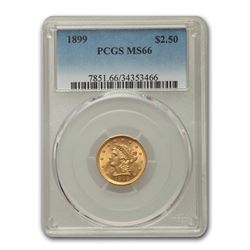 1899 $2.50 Liberty Gold Quarter Eagle MS-66 PCGS