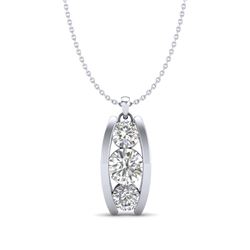 1.75 ctw Princess VS/SI Diamond Art Deco Ring 18K White Gold