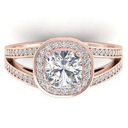 3.40 ctw Green Tourmaline & Diamond Ring 14K White Gold