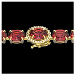 3.10 ctw Garnet & VS/SI Diamond Ring 10K Rose Gold