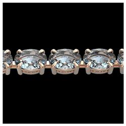 17.25 ctw Pink Tourmaline & Diamond Bracelet 14K White Gold
