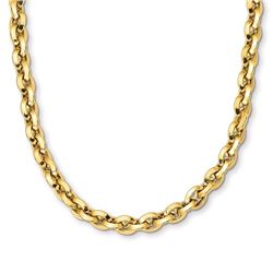 14k Yellow Gold Knife-edge Rolo Link Necklace - 17.25 in.