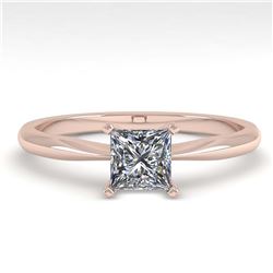 1.0 ctw VS/SI Diamond Solitaire Ring 14K 2-Tone Gold