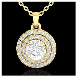 1.75 ctw H-SI/I Diamond Solitaire Halo Ring 10K White Gold
