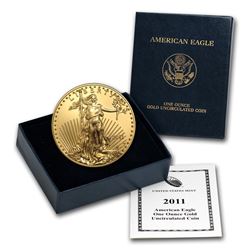 2011-W 1 oz Burnished Gold Eagle (w/Box & COA)