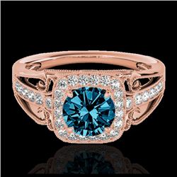 1.50 ctw VS/SI Diamond Solitaire Art Deco Stud Necklace 18K Yellow Gold