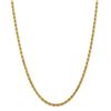 Image 1 : 14k Yellow Gold 4 mm Diamond Cut Rope Chain - 36 in.