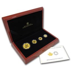 2014 Canada 4-Coin Reverse Proof Gold Maple Leaf Set (1.4 oz)