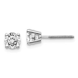 14k White Gold 3/4ct Cert. Lab Grown Diamond Earring
