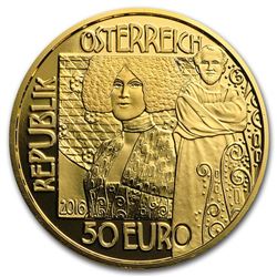 2016 Austria Gold Proof 50 Klimt Series (The Kiss)