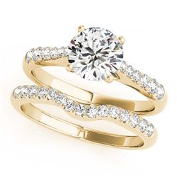 2.16 ctw VS/SI Diamond Solitaire Art Deco 3 Stone Ring 18K Rose Gold