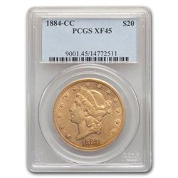 1884-CC $20 Liberty Gold Double Eagle XF-45 PCGS