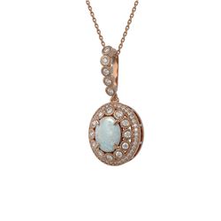 1.50 ctw VS/SI Diamond Necklace 14K Rose Gold