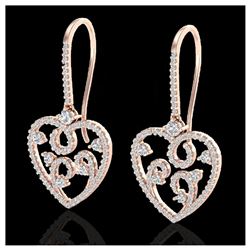 15.47 ctw Tanzanite & VS/SI Diamond Earrings 10K Rose Gold