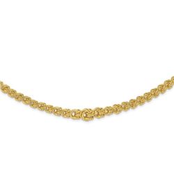 14k Yellow Gold Fancy 7-11 mm Multi-Link Necklace - 17.5 in.