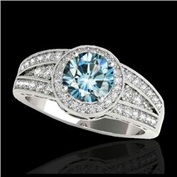 1.65 ctw VS Black Diamond Solitaire Ring 10K White & Rose Gold