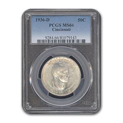 1936-D Cincinnati Half Dollar Commemorative MS-66 PCGS