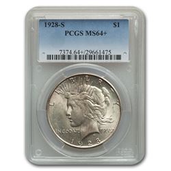 1928-S Peace Dollar MS-64+ PCGS