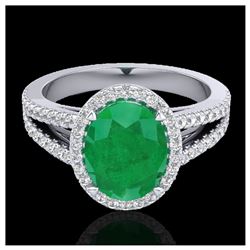 1.30 ctw SI Fancy Blue Diamond Solitaire Halo Ring 10K Rose Gold