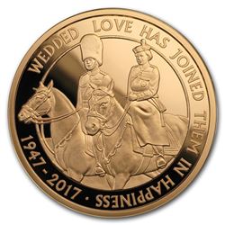 2017 Great Britain £5 Prf Gold Platinum Wedding Anniversary
