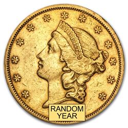 1866-1876 $20 Liberty Gold Double Eagle Type 2 XF (Random Year)