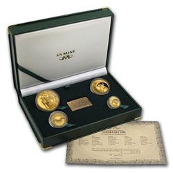 1999 South Africa 4-Coin Gold Natura Kudu Proof Set