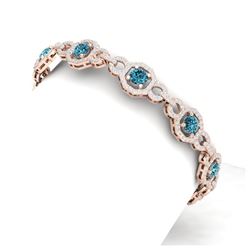 66 ctw Topaz & VS/SI Diamond Necklace 14K Rose Gold