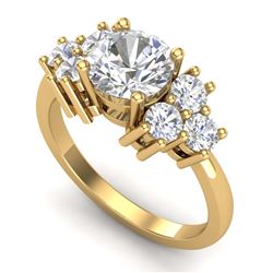 5.0 ctw Ruby & Diamond Ring 10K White Gold