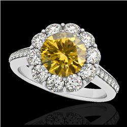 1.85 ctw H-SI/I Diamond Solitaire Halo Ring 10K Rose Gold