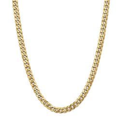 14k Yellow Gold 8 mm Beveled Curb Chain - 28 in.