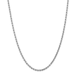 14k White Gold 3.0 mm Diamond Cut Rope Chain - 28 in.
