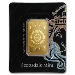 1 oz Gold Bar - Scottsdale Mint Certi-Lock® (Marquee\, In Assay)
