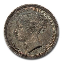 1872 Great Britain Silver Shilling Queen Victoria MS-66 PCGS