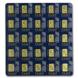 25x1 gram Gold Bar PAMP Suisse Multigram+25 (In Assay)