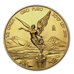 2017 Mexico 1/2 oz Gold Libertad BU