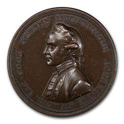 1776 Great Britain Medal James Cook MS-62 PCGS (Brown)