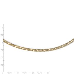 14K Two-tone Woven Mesh Necklace - 17.25 in.