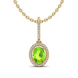 0.55 ctw H-SI/I Diamond Solitaire Necklace 10K Yellow Gold