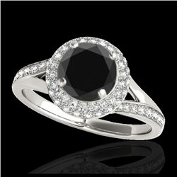 1.20 ctw VS Black Diamond Solitaire Ring 10K White Gold