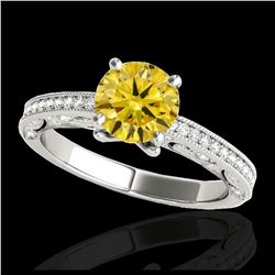 1.50 ctw VS/SI Diamond Art Deco Ring 18K Yellow Gold